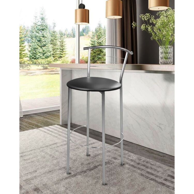 Scaun de bar DP Marco Hoker V-4 (Black/Chrome)