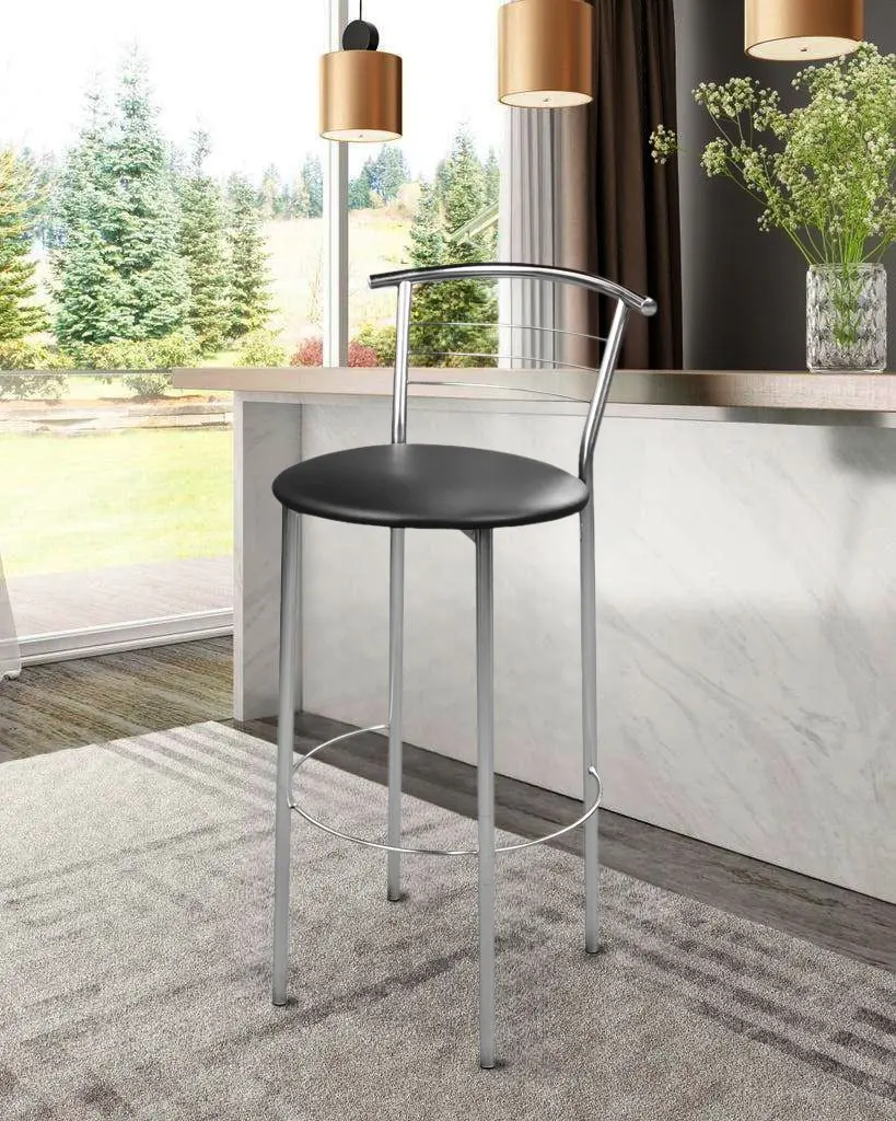 Scaun de bar DP Marco Hoker V-4 (Black/Chrome)