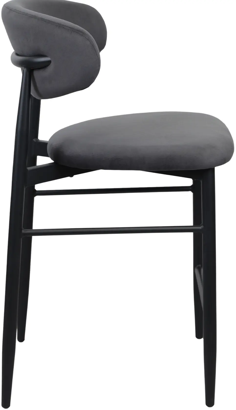 Scaun de bar DP Meridian HLR21 Catifea (Grey/Black) - 3