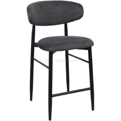 Scaun de bar DP Meridian HLR21 Catifea (Grey/Black)