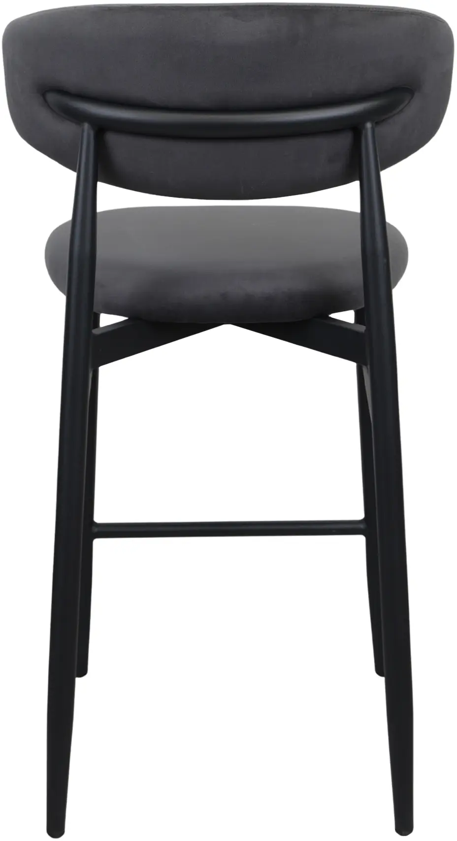 Scaun de bar DP Meridian HLR21 Catifea (Grey/Black) - 4