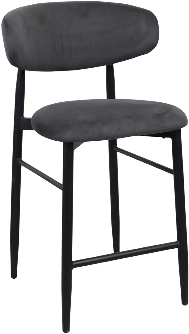Scaun de bar DP Meridian HLR21 Catifea (Grey/Black)