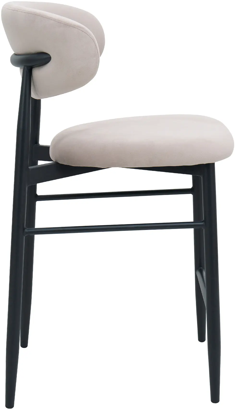 Scaun de bar DP Meridian HLR7 Catifea (Beige/Black) - 3