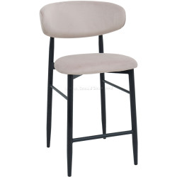 Scaun de bar DP Meridian HLR7 Catifea (Beige/Black)