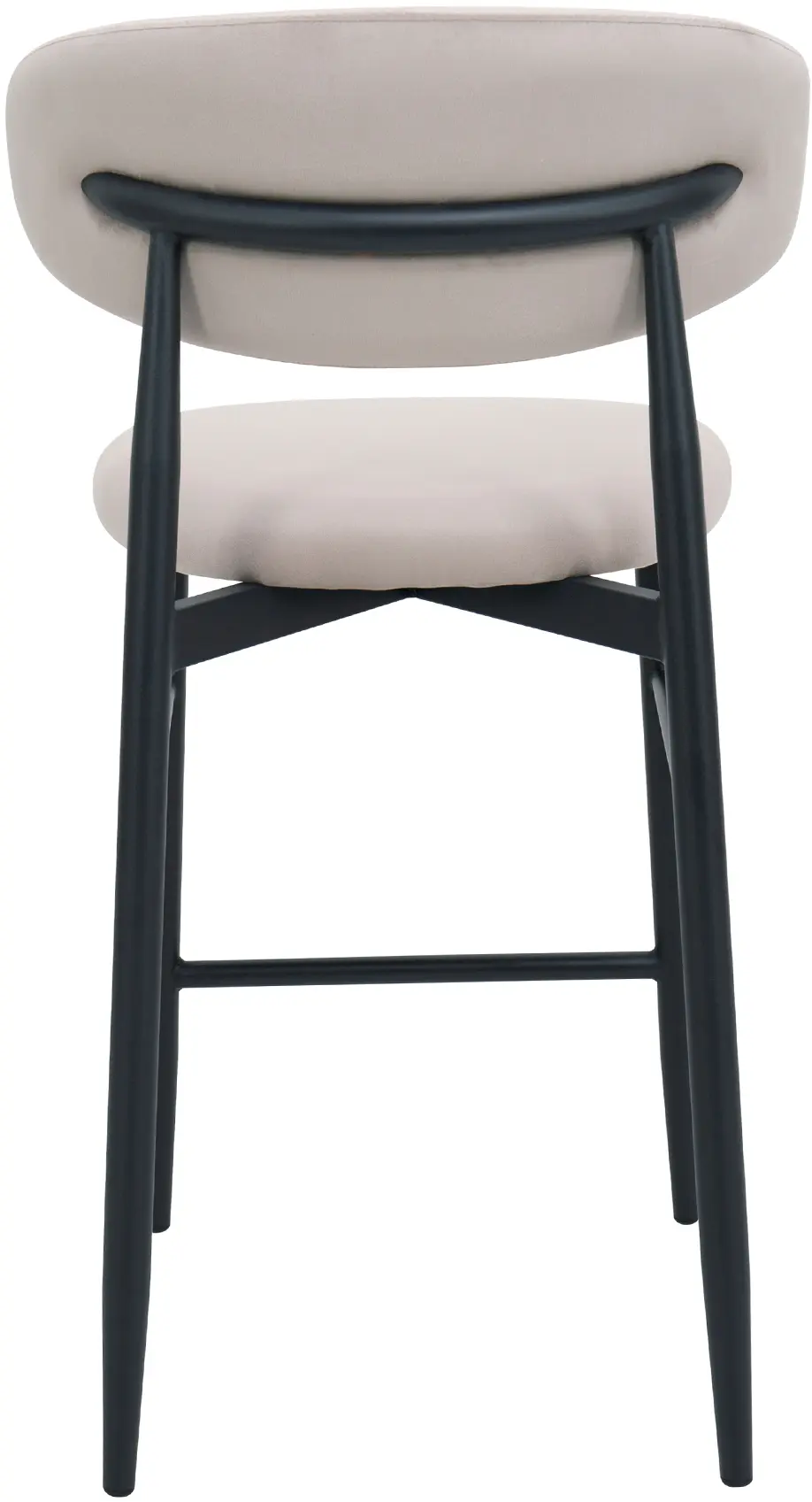 Scaun de bar DP Meridian HLR7 Catifea (Beige/Black) - 4