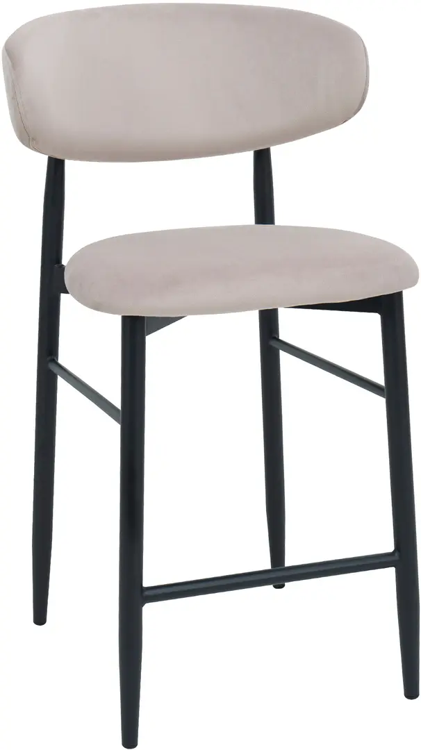 Scaun de bar DP Meridian HLR7 Catifea (Beige/Black)