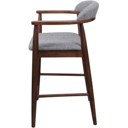 Scaun de bar DP Midas SD207-6/5544 (Light Grey/Walnut) Thumb