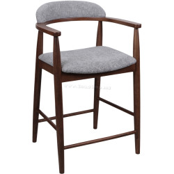 Scaun de bar DP Midas SD207-6/5544 (Light Grey/Walnut)