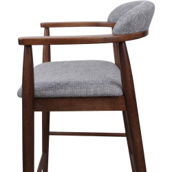 Scaun de bar DP Midas SD207-6/5544 (Light Grey/Walnut) Thumb