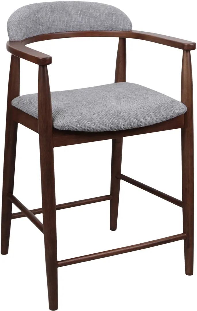 Scaun de bar DP Midas SD207-6/5544 (Light Grey/Walnut)