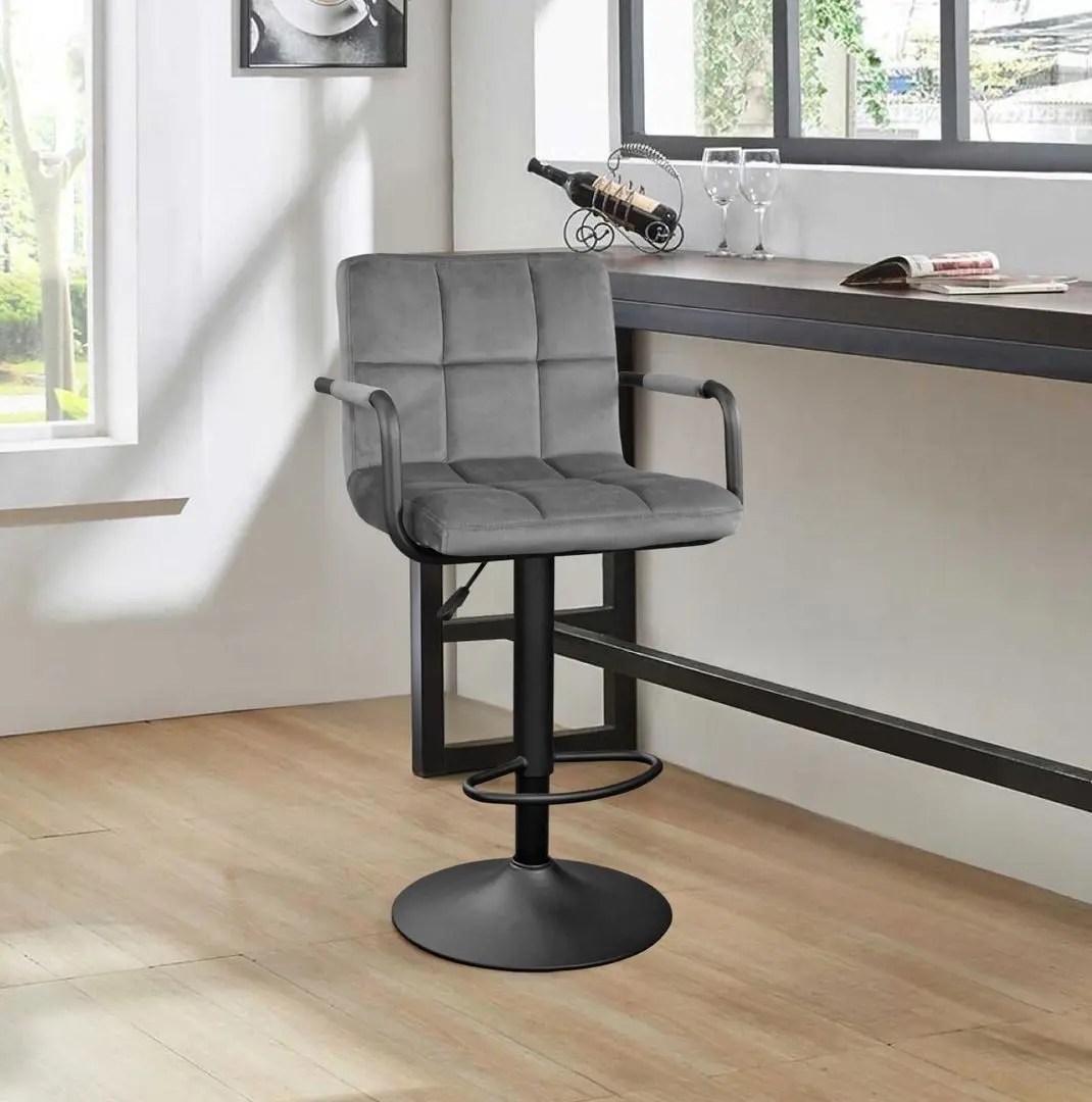 Scaun de bar DP SB-042 Velvet (Grey)