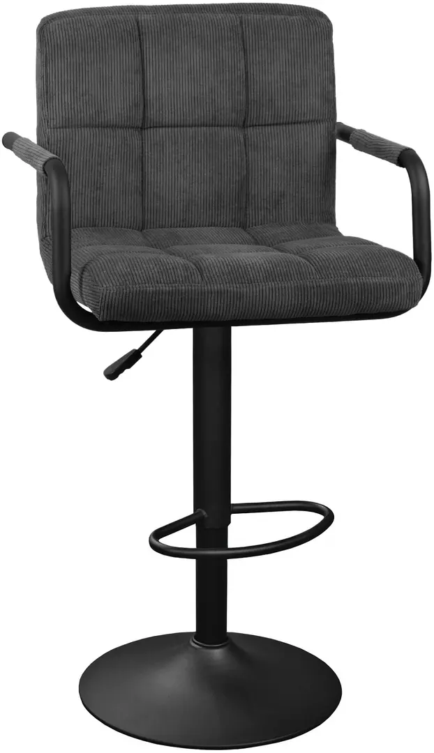 Scaun de bar DP SB-042 Velvet Nr.08 (Dark Grey/Black)