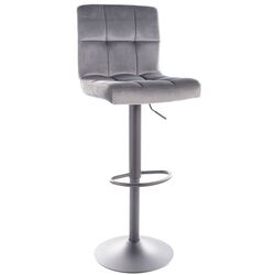 Scaun de bar Signal C105 Velvet (Gray/Black) Thumb