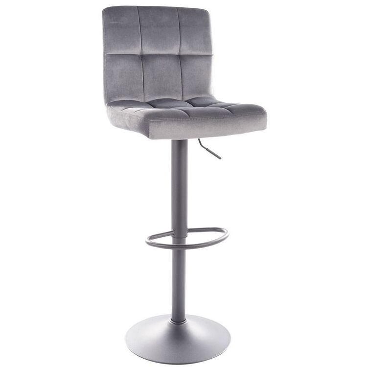 Scaun de bar Signal C105 Velvet (Gray/Black)