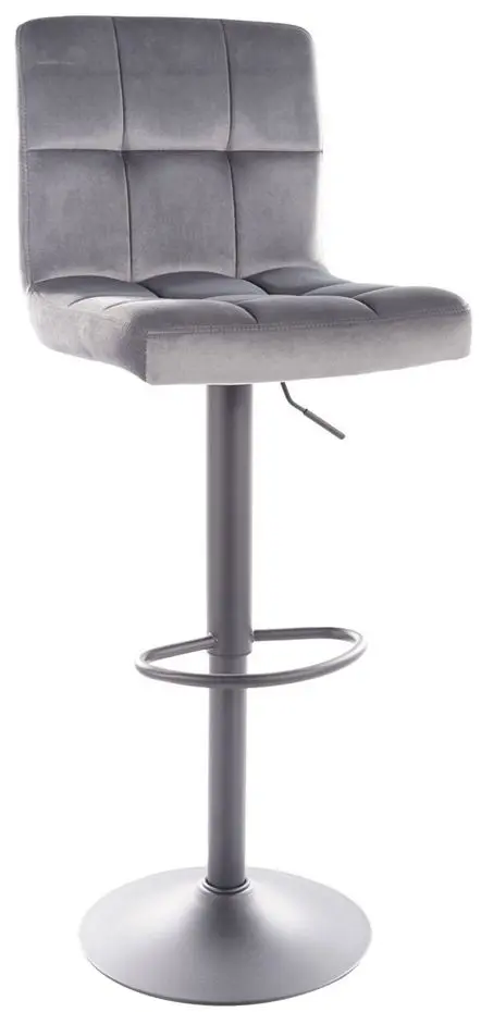 Scaun de bar Signal C105 Velvet (Gray/Black)