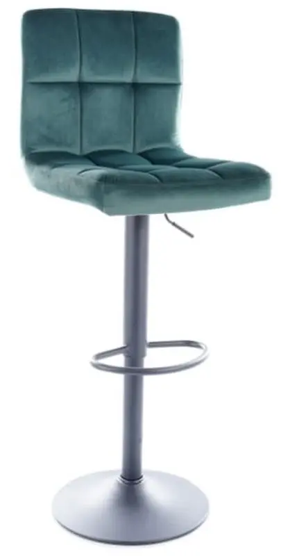 Scaun de bar Signal C105 Velvet (Green/Black)