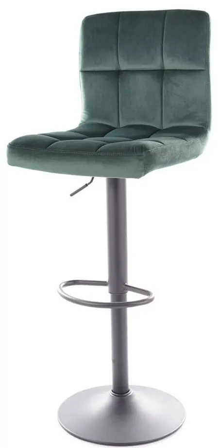 Scaun de bar Signal C105 Velvet (Green/Black)