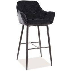 Scaun de bar Signal Cherry H-1 Velvet (Black) Thumb
