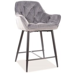 Барный стул Signal Cherry H-2 Velvet (Black/Gray) Thumb