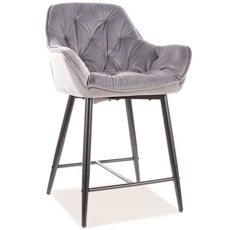Барный стул Signal Cherry H-2 Velvet (Black/Gray)