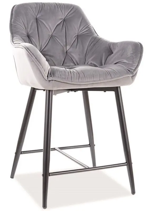 Барный стул Signal Cherry H-2 Velvet (Black/Gray)