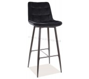 Scaun de bar Signal Chic H-1 Velvet (Black)