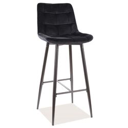 Scaun de bar Signal Chic H-1 Velvet (Black) Thumb