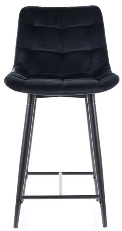 Scaun de bar Signal Chic H-2 Velvet (Black)
