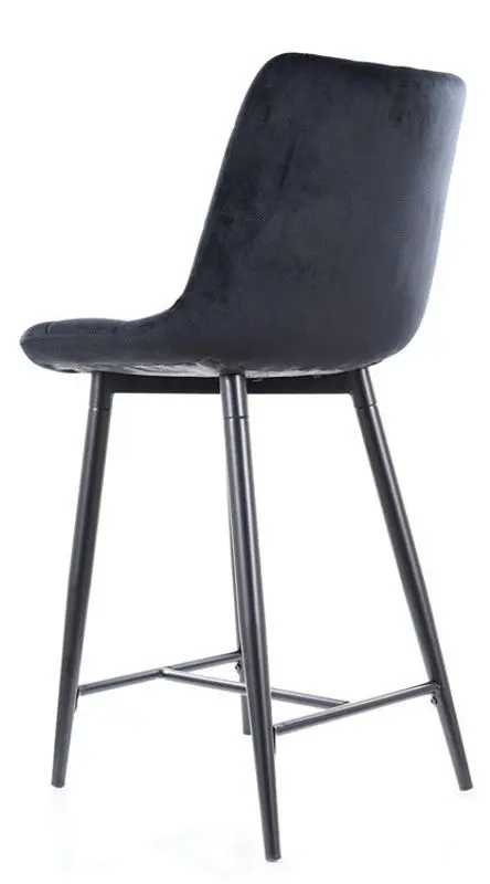Scaun de bar Signal Chic H-2 Velvet (Black)
