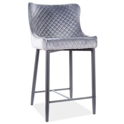Scaun de bar Signal Colin B H-2 Velvet (Black/Gray) Thumb