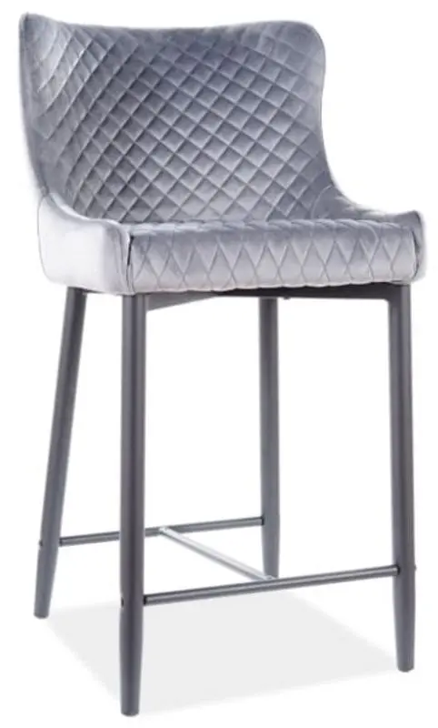 Барный стул Signal Colin B H-2 Velvet (Black/Gray)