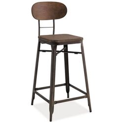 Scaun de bar Signal Lope (Dark Walnut/Graphite)