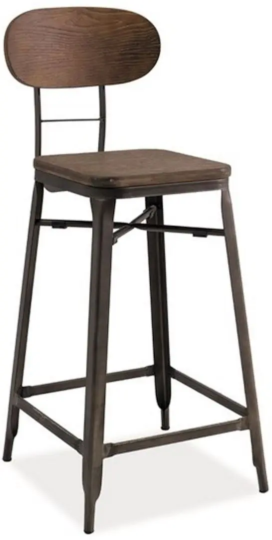 Scaun de bar Signal Lope (Dark Walnut/Graphite)