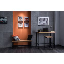 Scaun de bar Signal Metro H-1 (Oak/Black) Thumb