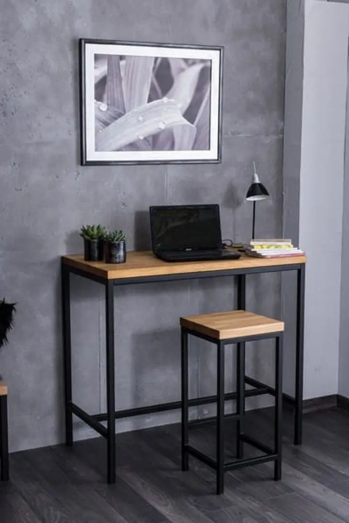 Scaun de bar Signal Metro H-1 (Oak/Black) - 5