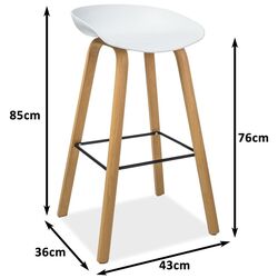 Scaun de bar Signal Sting (Oak/White) Thumb