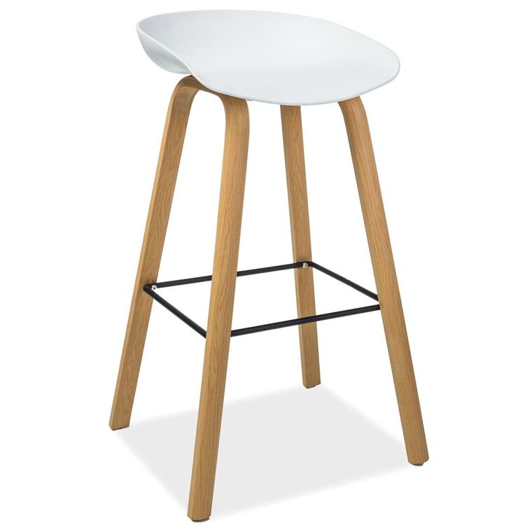 Scaun de bar Signal Sting (Oak/White)