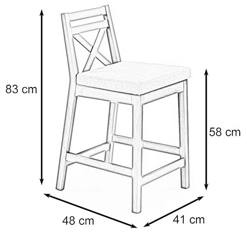 Scaun ву bar Halmar Borys Low (Beige/Dark Nut)