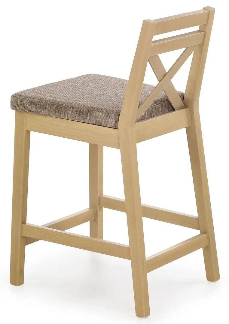 Scaun de bar Halmar Borys Low (Dark Beige/Sonoma Oak)