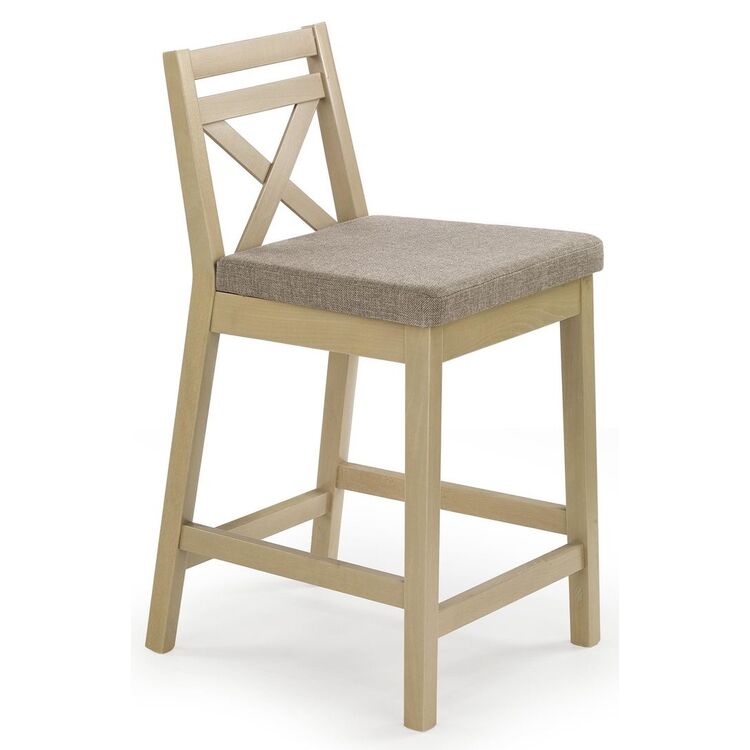 Scaun de bar Halmar Borys Low (Dark Beige/Sonoma Oak)