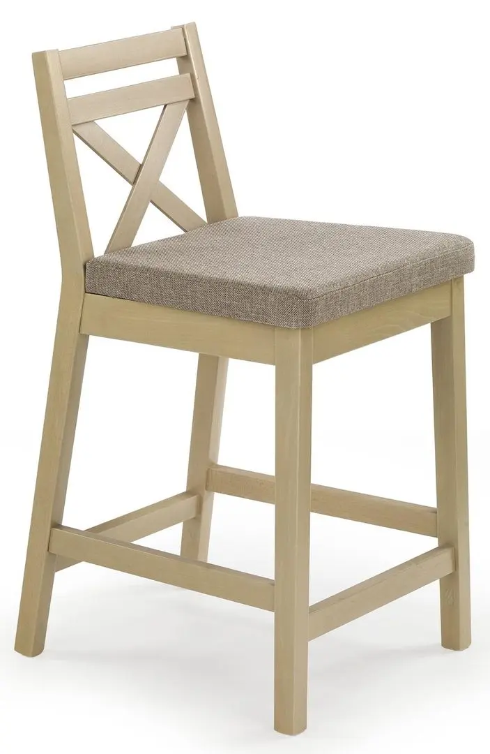 Scaun de bar Halmar Borys Low (Dark Beige/Sonoma Oak)