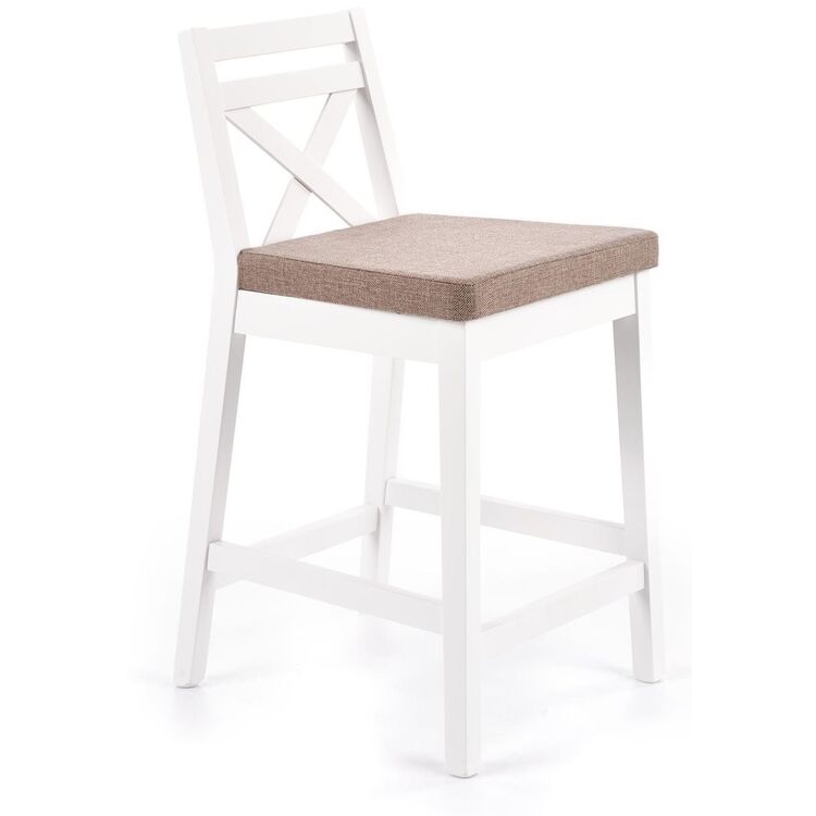 Барный стул Halmar Borys Low (Dark Beige/White)