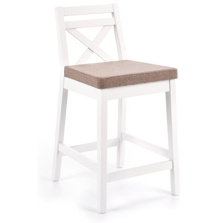 Барный стул Halmar Borys Low (Dark Beige/White)