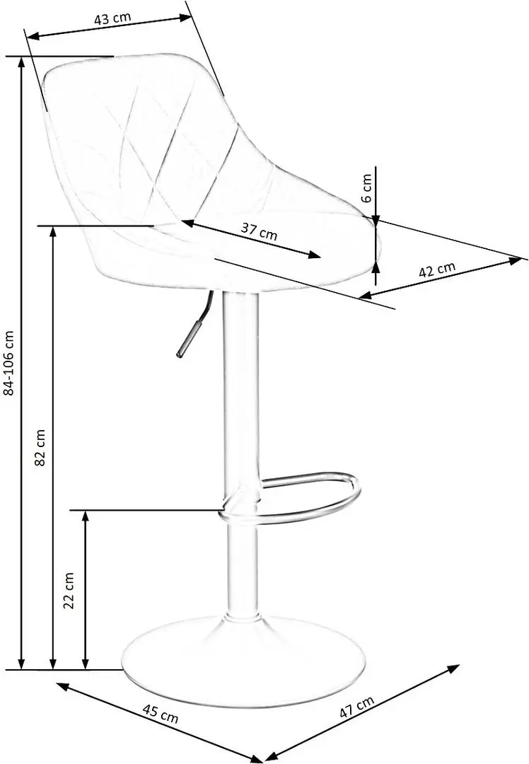 Барный стул Halmar H101 (Dark Blue)