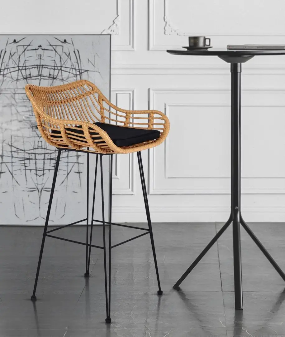 Scaun de bar Halmar H105 (Natural/Black)