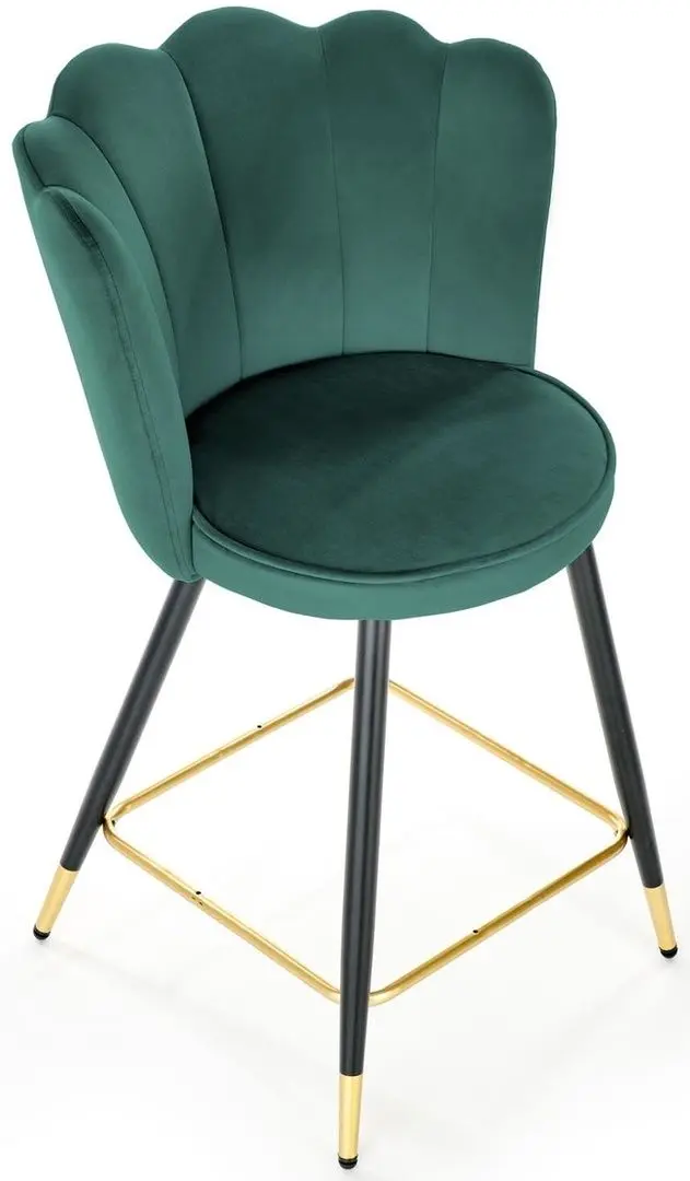 Scaun de bar Halmar H106 (Dark Green/Black/Gold)