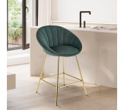 Scaun de bar Halmar H112 (Dark Green/Gold)