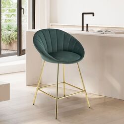 Scaun de bar Halmar H112 (Dark Green/Gold)