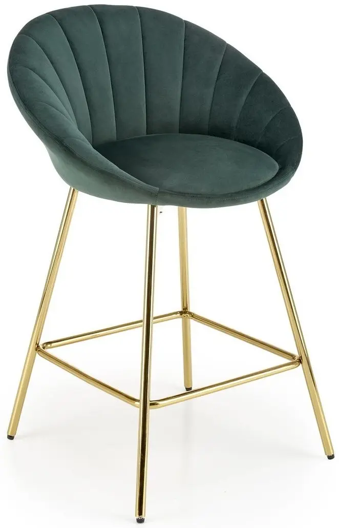 Scaun de bar Halmar H112 (Dark Green/Gold) - 4