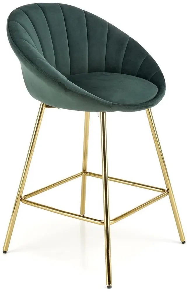 Scaun de bar Halmar H112 (Dark Green/Gold) - 5